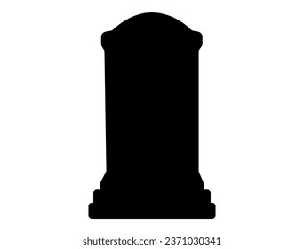 Gravestone silhouette vector art white background