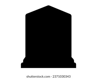 Gravestone silhouette vector art white background