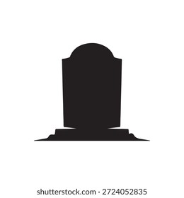 Gravestone silhouette vector art white background