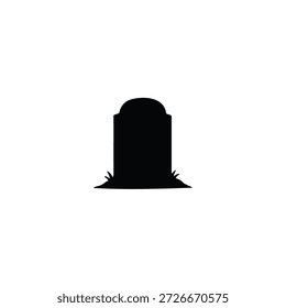 Gravestone silhouette vector flat illustration design.