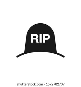 Gravestone, Tombstone icon. Headstone, rip, halloween tombstone. Cemetery, graveyard illustration.