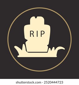 Gravestone trendy icon refined abstract vector illustration colorful artwork lovely design.eps