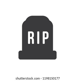 Gravestone vector icon 