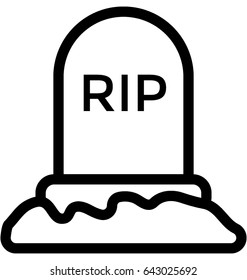 Gravestone Vector Icon
