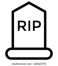 Gravestone Vector Icon