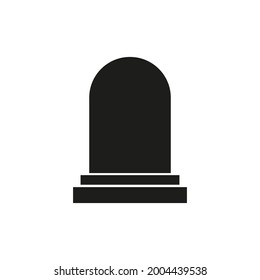 Gravestone vector icon halloween stone. Cemetery