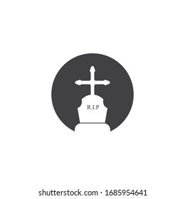 gravestone vector illustration design template