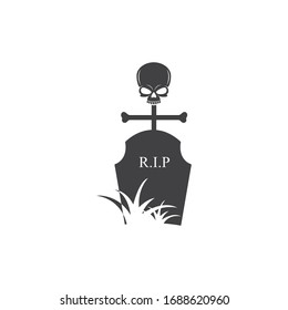 gravestone vector illustration design template