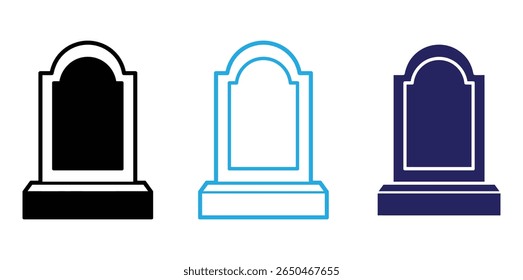 gravestone,gravestone icon,gravestone logo,gravestone vector, Gravestone illustrations in various colors create a symbolic representation of memorial and remembrance