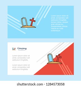 Graveyard  abstract corporate business banner template, horizontal advertising business banner.