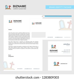 Graveyard  Business Letterhead, Envelope and visiting Card Design vector template