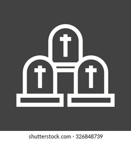 Graveyard, death, funeral icon vector image.Can also be used for halloween, celebration, observances and holidays. Suitable for mobile apps, web apps and print media.