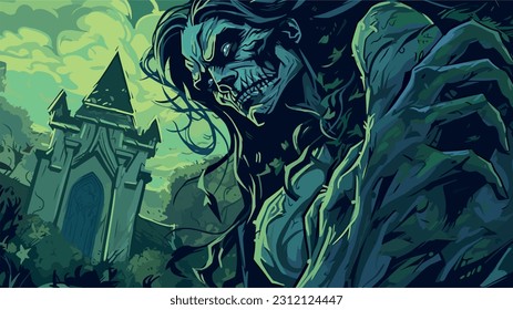 Graveyard Demon, Digital Vector Artwork