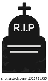 Graveyard flat icon isolated on white background.