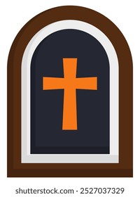 Graveyard flat vector icon isolated on white background.