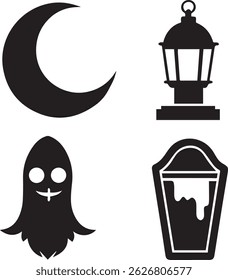Graveyard Gate Spooky Vector Art