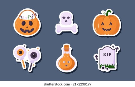 Graveyard Ghost Halloween Sticker Set