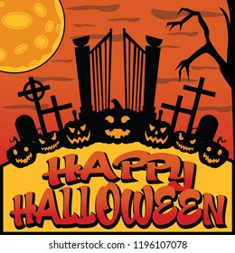 graveyard halloween background