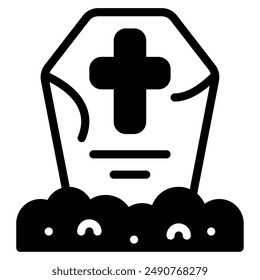 Graveyard halloween object icon illustration