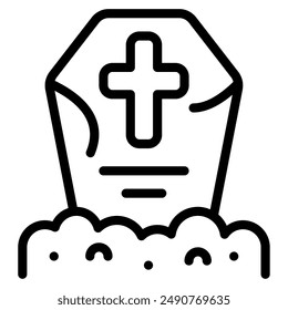 Graveyard halloween object icon illustration