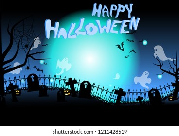 graveyard halloween vector