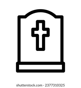 Graveyard icon on White Background. Halloween line icons collection. Vector illustration.