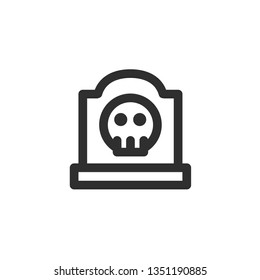 Graveyard Icon , RIP Logo , Terrorism Symbol .