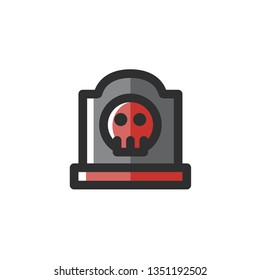 Graveyard Icon , RIP Logo , Terrorism Symbol .