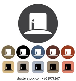 Graveyard icon set. Vector illustration
