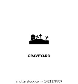 graveyard icon vector. graveyard sign on white background. graveyard icon for web and app