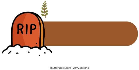 Graveyard inspired spooky element perfect for horror layout
