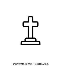 Graveyard Linear icon in vector. Logotype