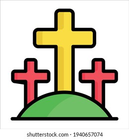 Friedhof , Religions-Flachsymbol 