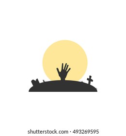 Graveyard scarry hand halloween