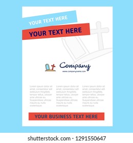 Graveyard  Title Page Design for Company profile ,annual report, presentations, leaflet, Brochure Vector Background
