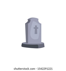 graveyard tombstone on white background vector illustration design