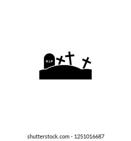 Graveyard vector icon. Graveyard sign on white background. Graveyard icon for web and app