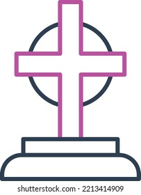 Graveyard Vector Icon which is suitable for commercial work and easily modify or edit it
