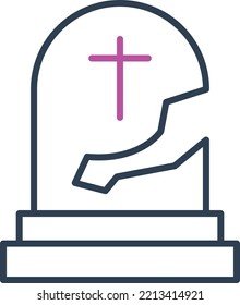Icono de vector de cementerio adecuado para el trabajo comercial y fácil de modificar o editar
