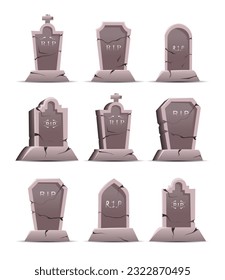 Vektorgrafik auf dem Friedhof, halbrealistisches Design. EPS10