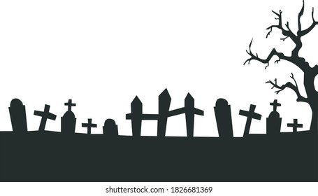 graveyard vector on halloween background