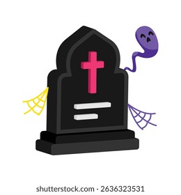 Graveyard Vector style icon. Eps 10 file