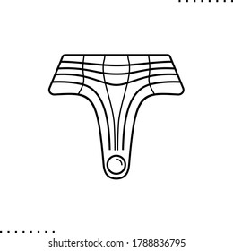 Gravitation and mass vector icon in outlines
