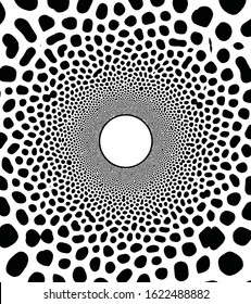 Gravitational force and funnel Concept - vector physics black hole event horizon design 
