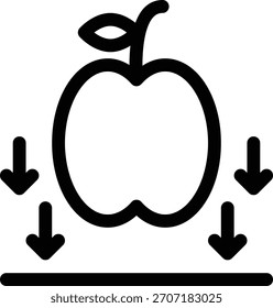 Gravity Apple Symbol für Physik Lernen