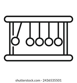 Gravity balls stand icon outline vector. Laboratory research. Solitary quality