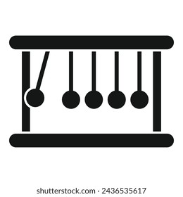 Las bolas de gravedad están en el icono de vector simple. Investigación de laboratorio. Calidad solitaria