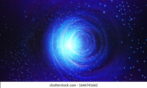 Gravity Black Hole with Spiral Galaxy on Cosmic Background.planet and physics concept design,vector illustration.