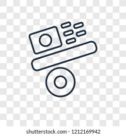 Gravity concept vector linear icon isolated on transparent background, Gravity concept transparency concept in outline style