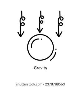 Gravity doodle Icon Design illustration. Space Symbol on White background EPS 10 File